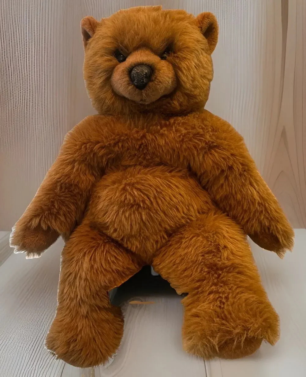 Vintage 1983 Applause Wallace Berrie Jumbo Brown Teddy Bear Plush 30” Korea